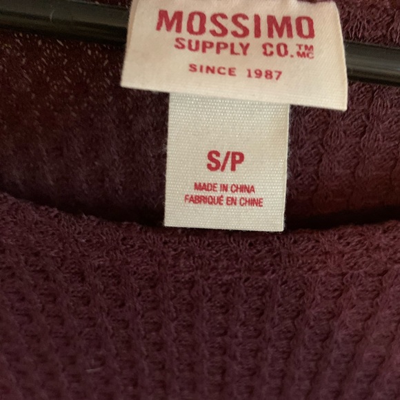 Waffle Knit Long Sleeve with Lace Embellishment - Picture 2 of 4